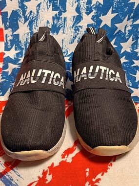 Nautica Black Slip-On Athletic Sneakers